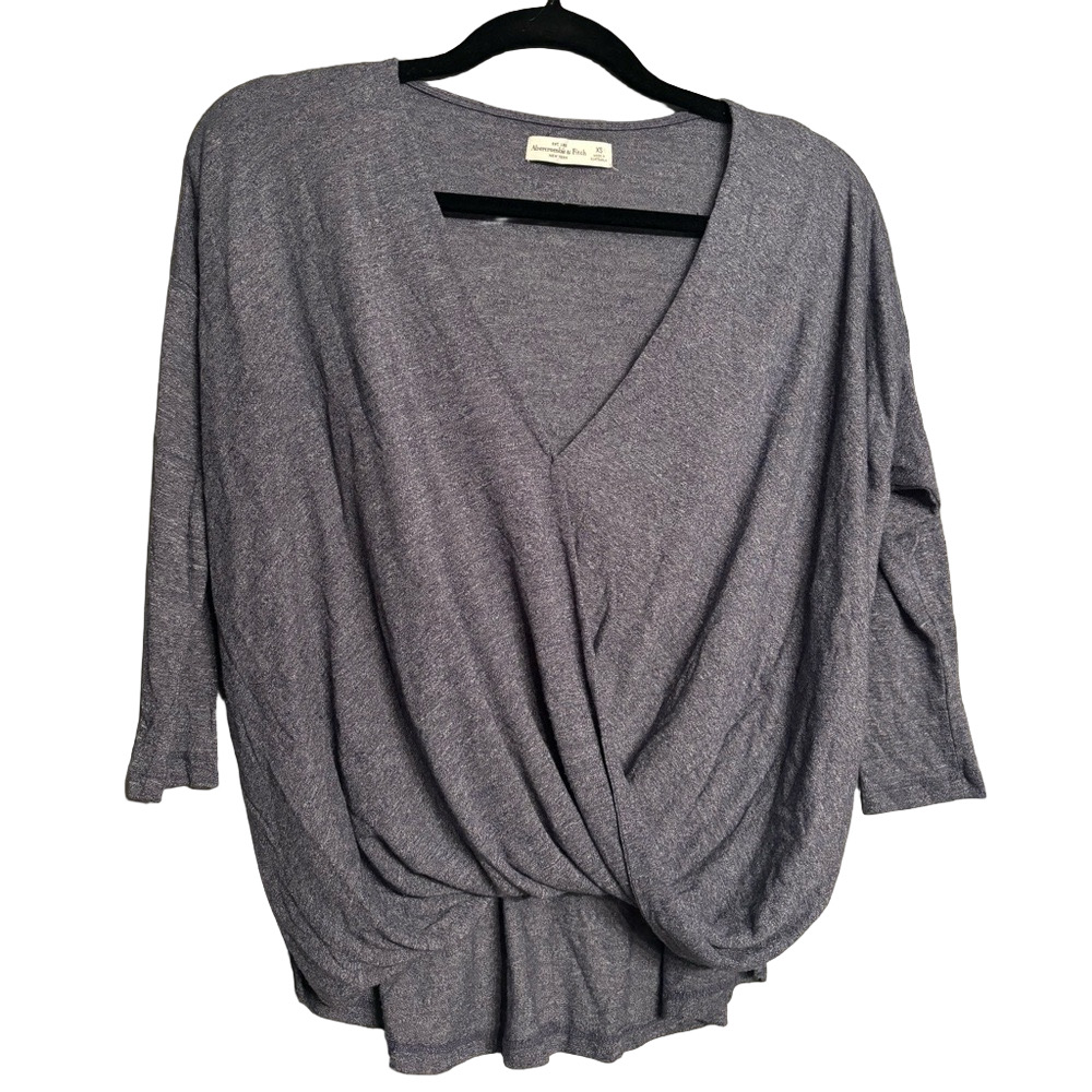 Abercrombie & Fitch Gray Women's Sweater 3/4 length sleeves